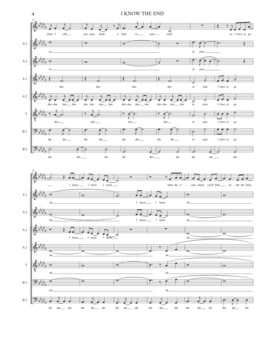 I Know The End I Know The End Divisi scores gallery preview page 4