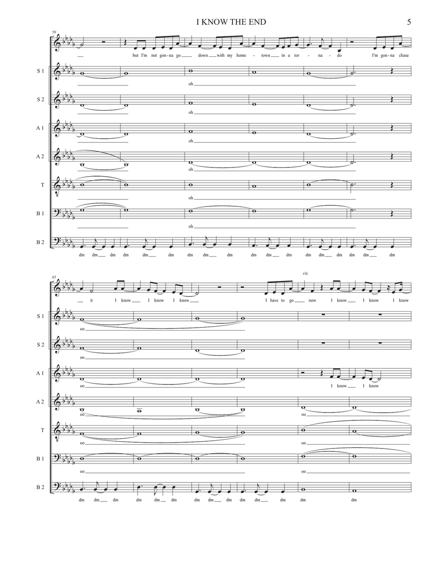 I Know The End I Know The End Divisi scores gallery preview page 5