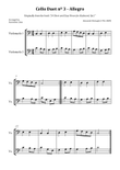 Cello Duet nº 3 – Allegro (Originally from the book 