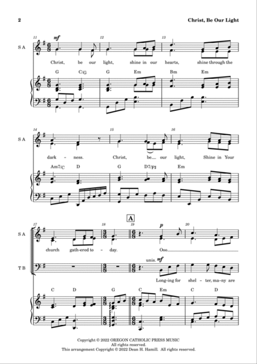 Christ, Be Our Light Choir scores gallery preview page 2