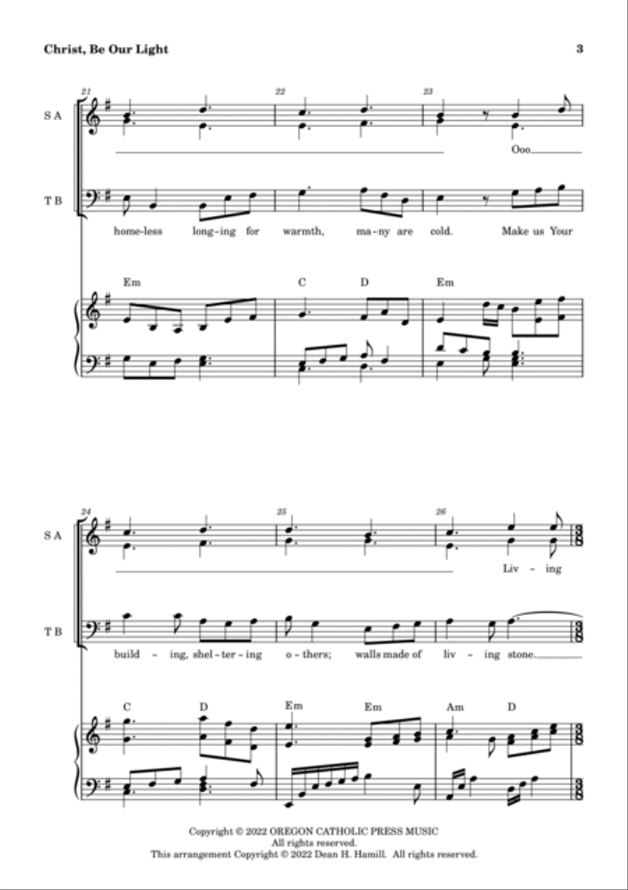 Christ, Be Our Light Choir scores gallery preview page 3
