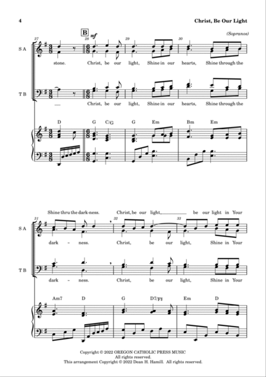 Christ, Be Our Light Choir scores gallery preview page 4