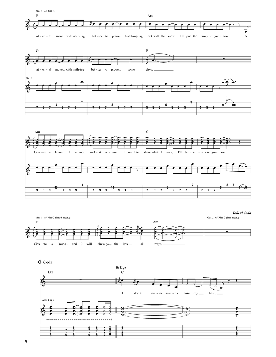 Shoot Me A Smile Shoot Me A Smile Guitar Tablature scores gallery preview page 4
