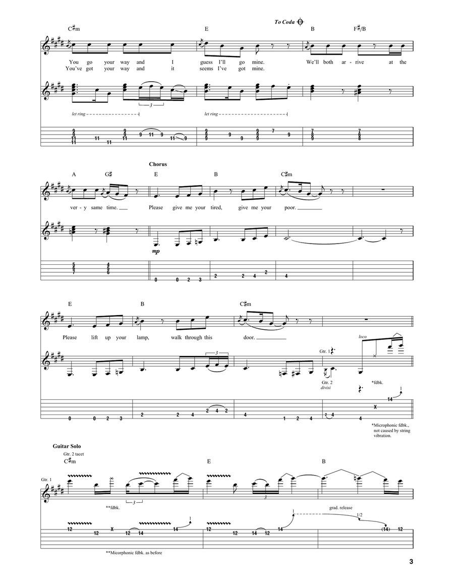 Carry Me Home Carry Me Home Guitar Tablature scores gallery preview page 3