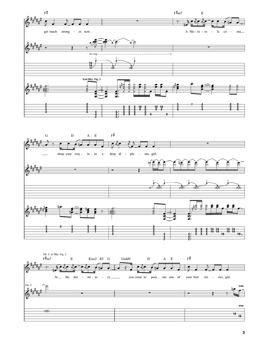 Roulette Roulette Guitar Tablature scores gallery preview page 3