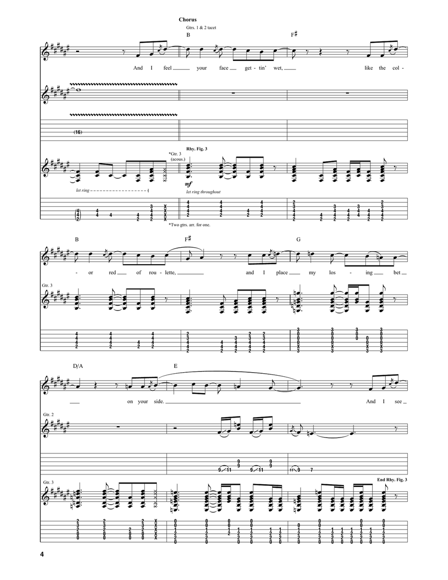 Roulette Roulette Guitar Tablature scores gallery preview page 4