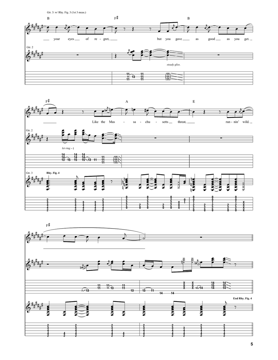 Roulette Roulette Guitar Tablature scores gallery preview page 5