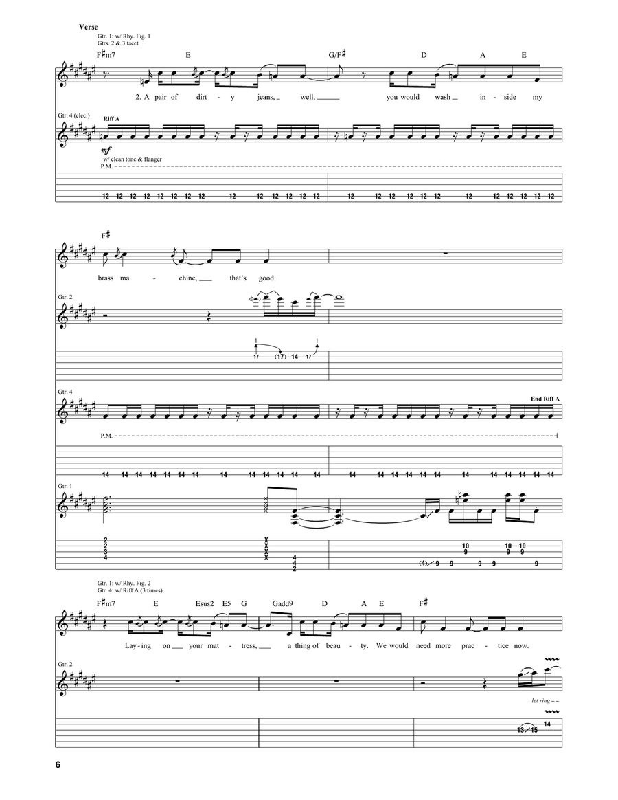 Roulette Roulette Guitar Tablature scores gallery preview page 6