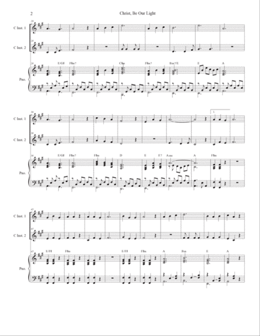 Christ, Be Our Light Piano scores gallery preview page 2