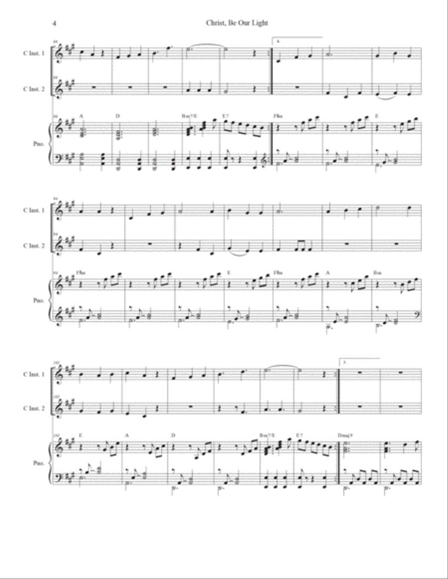 Christ, Be Our Light Piano scores gallery preview page 4