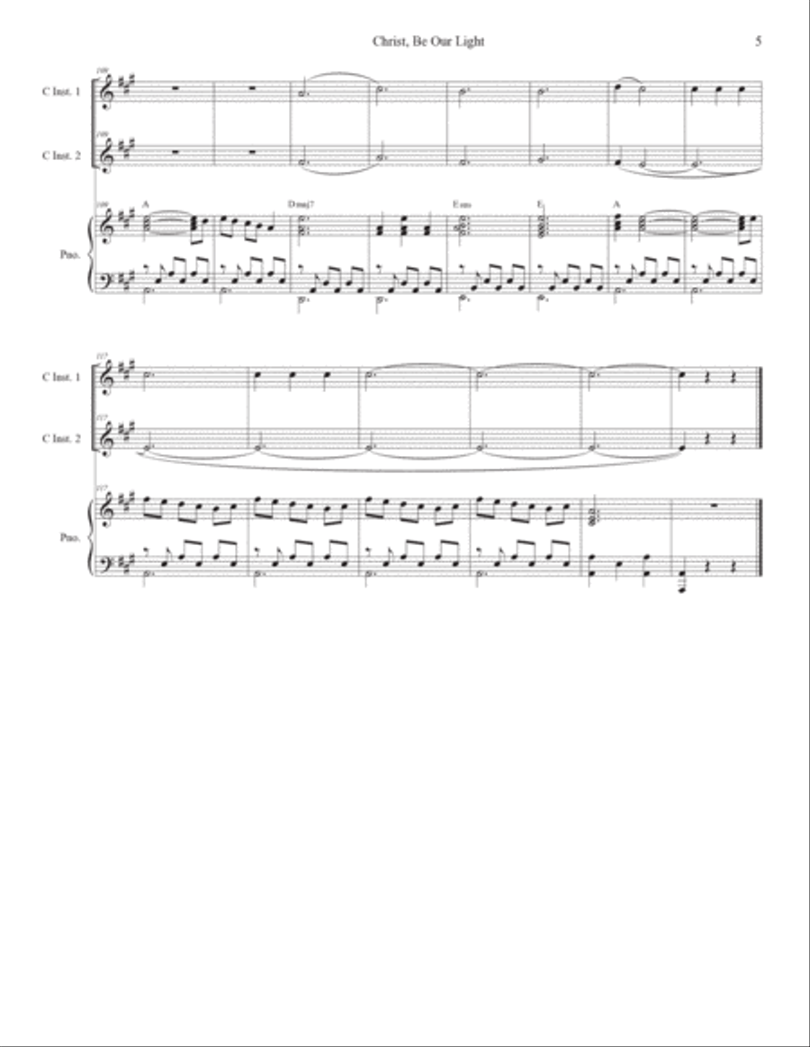 Christ, Be Our Light Piano scores gallery preview page 5