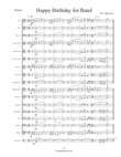 Happy Birthday for Concert Band