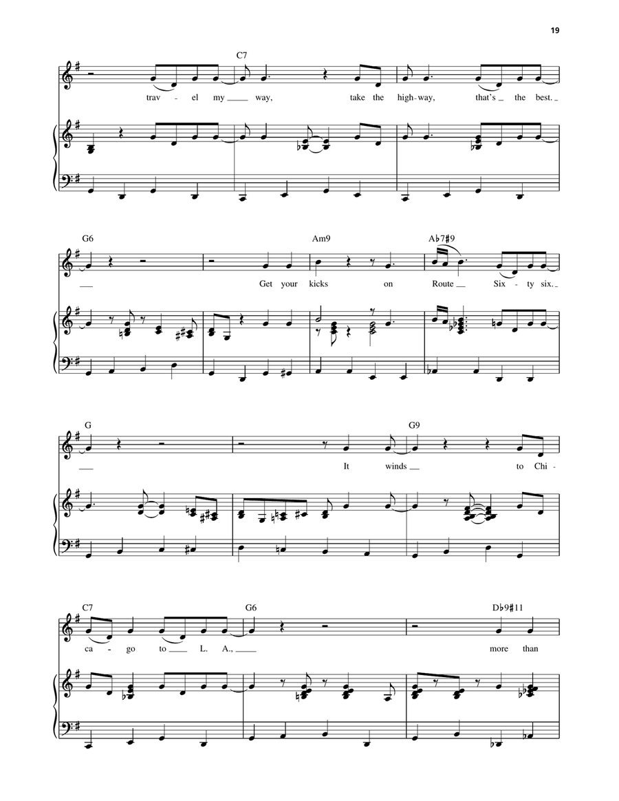 Route 66 Route 66 Piano, Vocal, Guitar scores gallery preview page 2