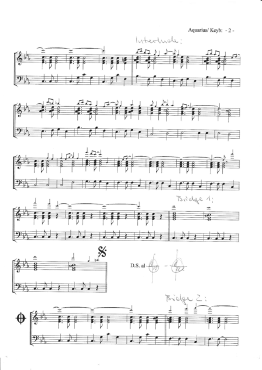 Aquarius Piano scores gallery preview page 2