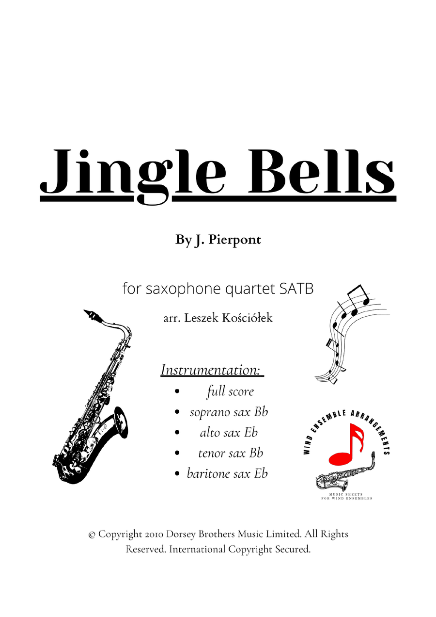 Jingle Bells Saxophone Quartet scores gallery preview page 2