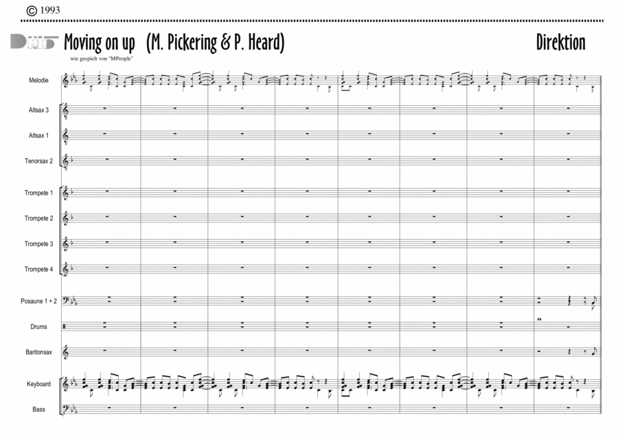 Moving On Up Tenor Saxophone scores gallery preview page 1