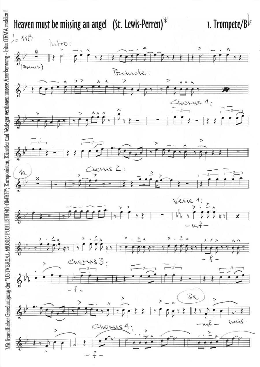 Heaven Must Be Missing An Angel Jazz Ensemble scores gallery preview page 1