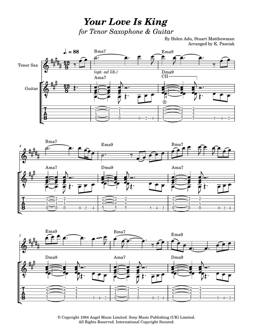 Your Love Is King Your Love Is King Tenor Saxophone scores gallery preview page 3