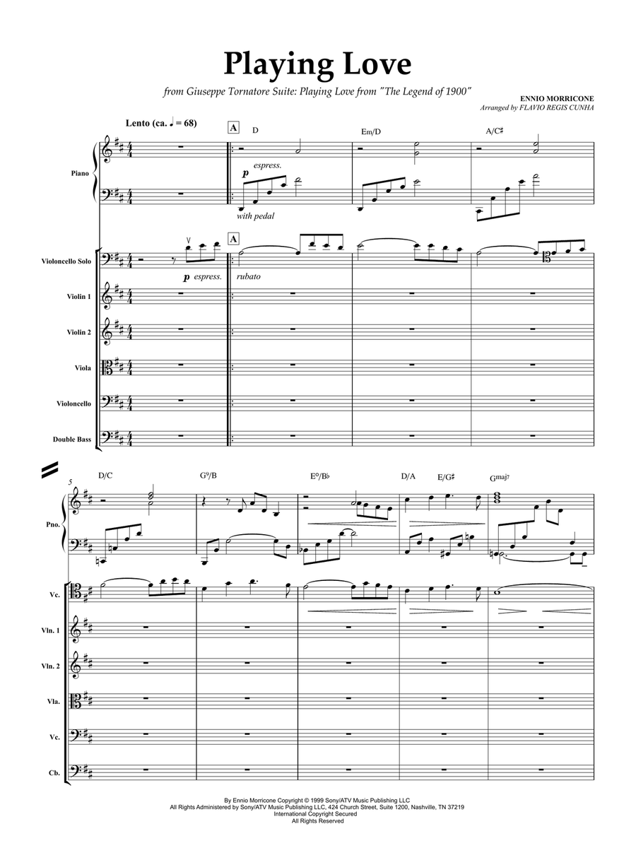 Playing Love - Score Only String Orchestra scores gallery preview page 3