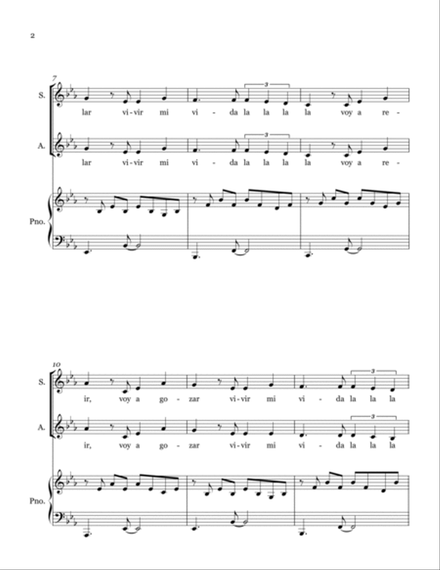 Vivir Mi Vida 3-Part scores gallery preview page 2