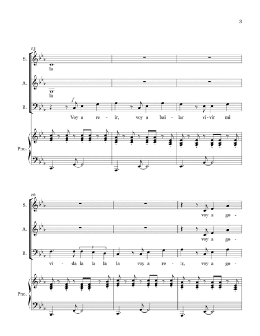 Vivir Mi Vida 3-Part scores gallery preview page 3