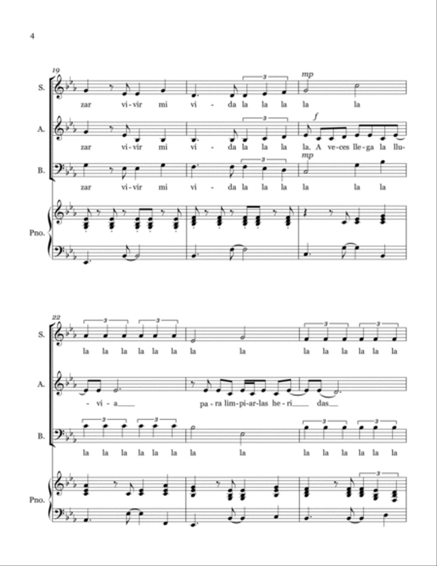 Vivir Mi Vida 3-Part scores gallery preview page 4