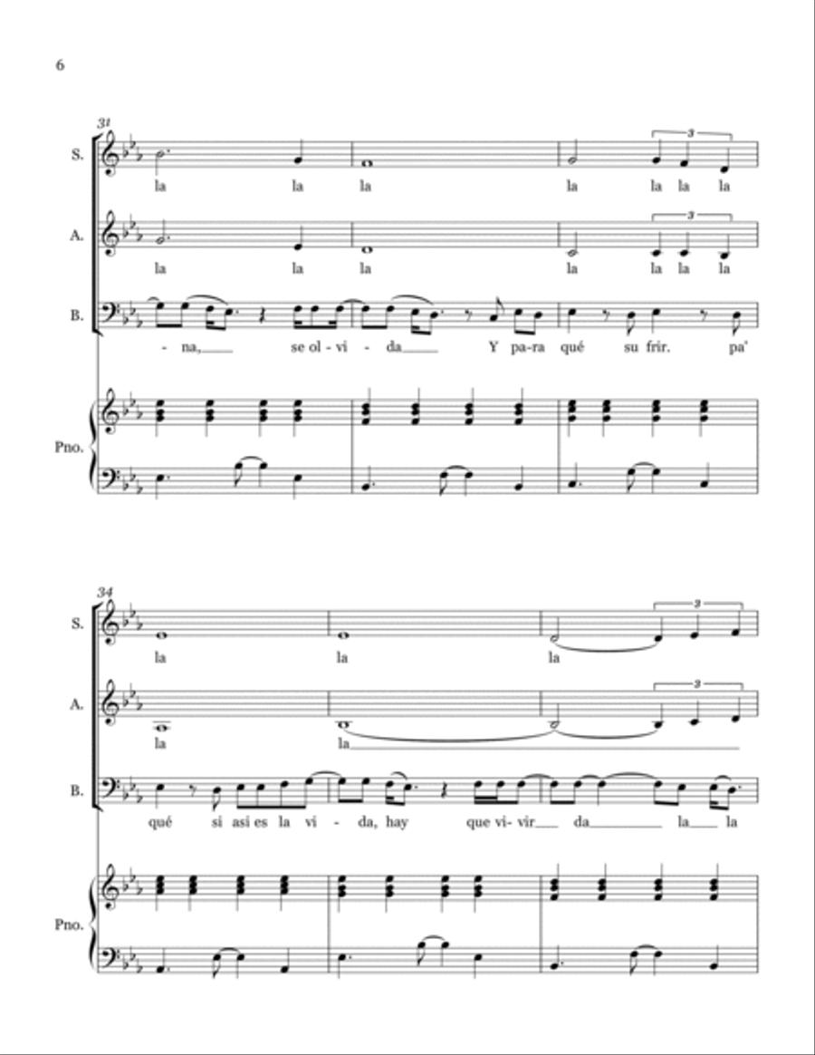 Vivir Mi Vida 3-Part scores gallery preview page 6