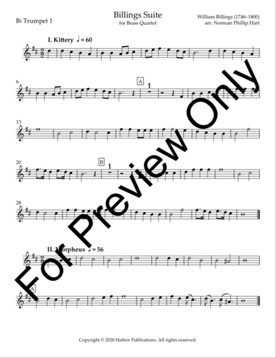 Billings Suite Chamber Music scores gallery preview page 6