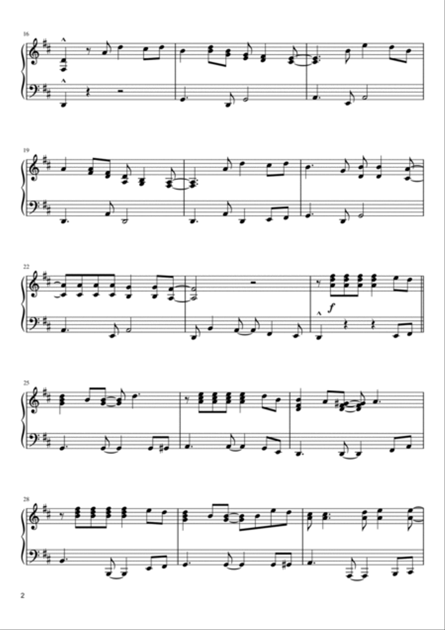 Feliz Navidad Piano Solo scores gallery preview page 2