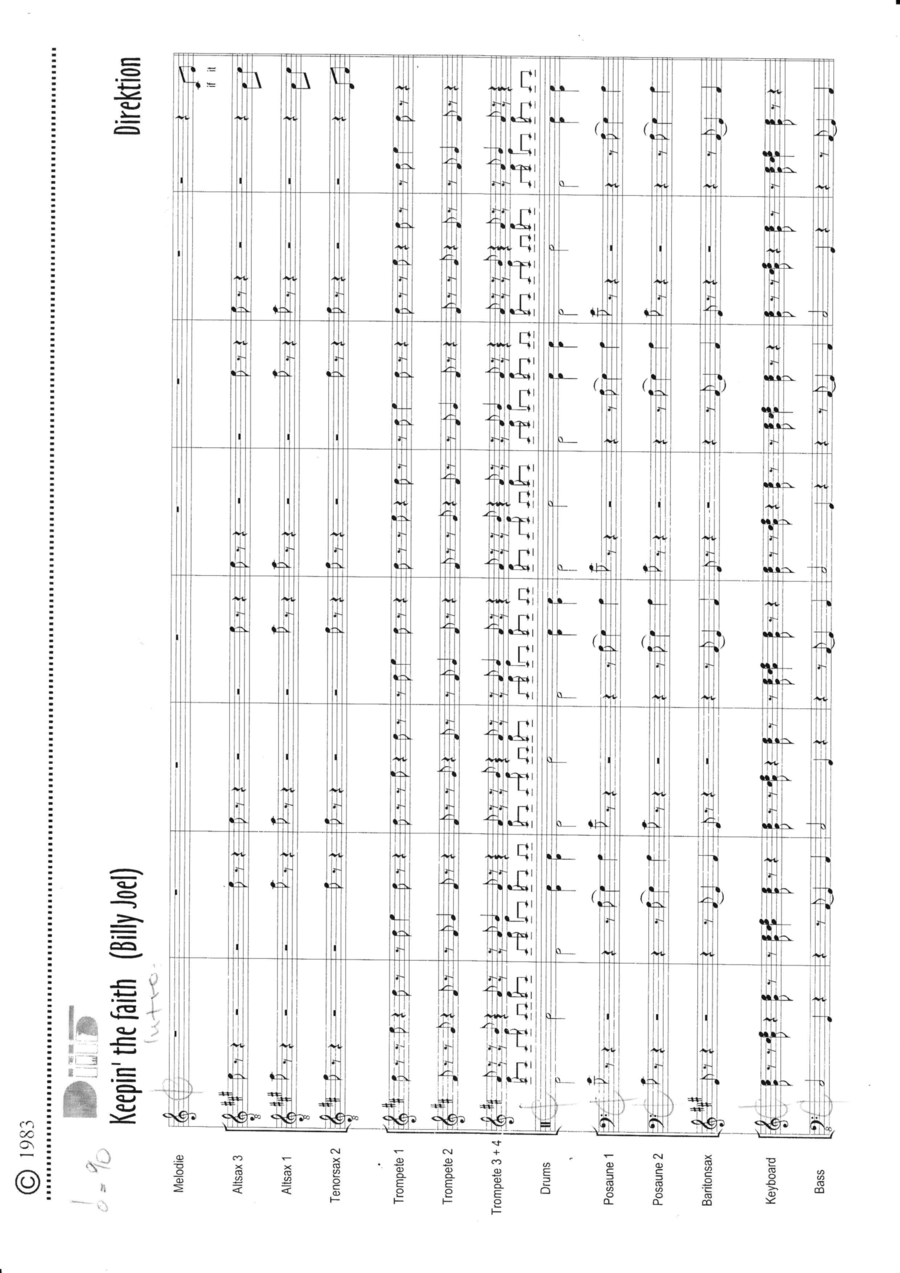 Keeping The Faith Tenor Saxophone scores gallery preview page 1