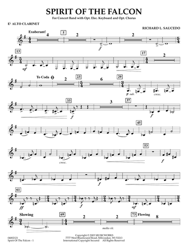 Spirit Of The Falcon - Eb Alto Clarinet