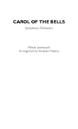 Carol of The Bells Symphonic Orchestra Arrangement