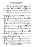 W. A. Mozart, Recorder Quartets from Early Piano Sketches