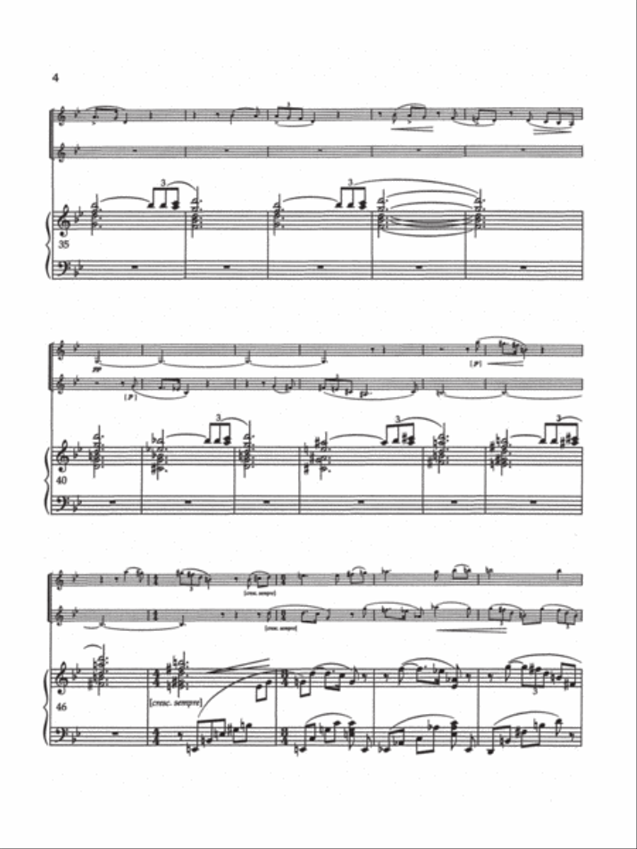 Three Pieces for Two Violins and Piano Violin scores gallery preview page 6
