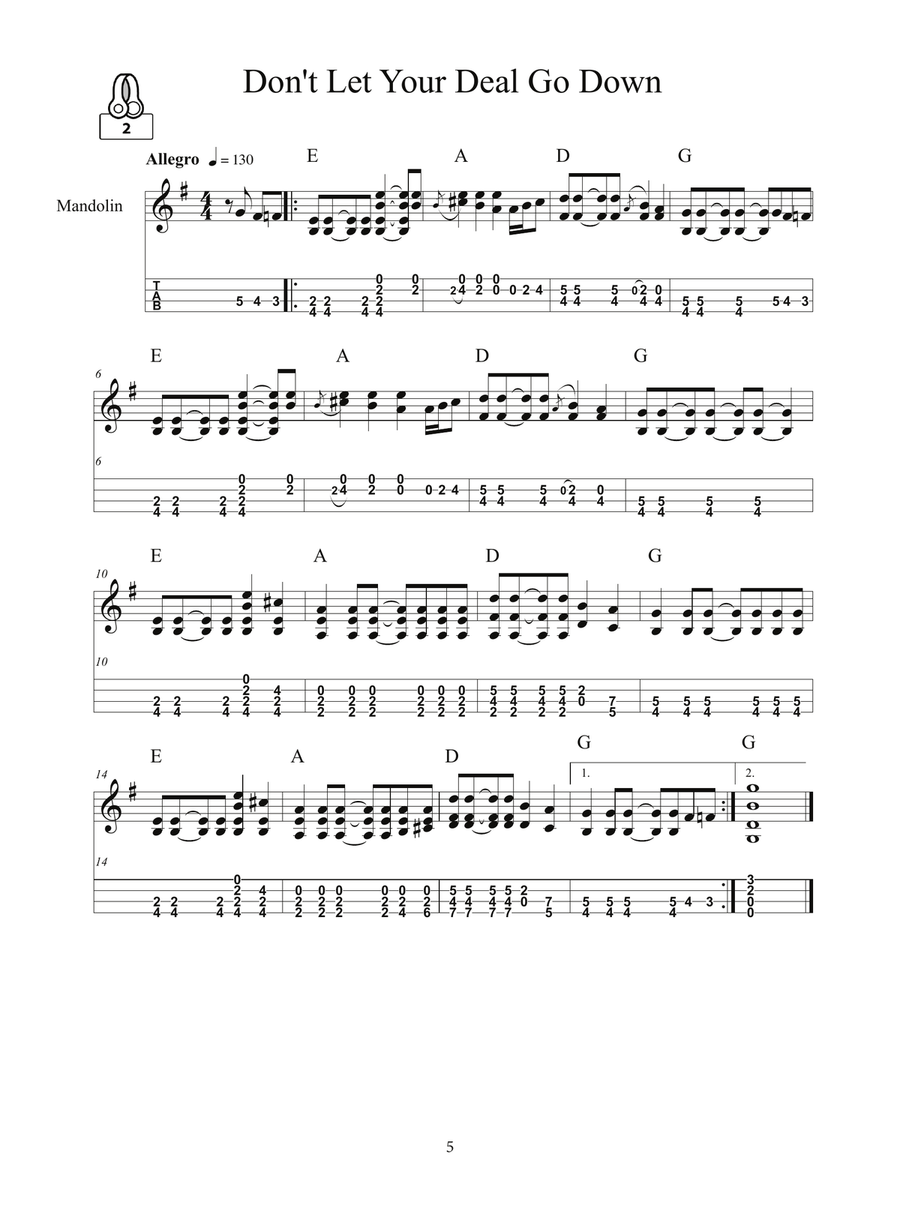 Mandolin Picking Tunes - Old-Time Gems Mandolin scores gallery preview page 6