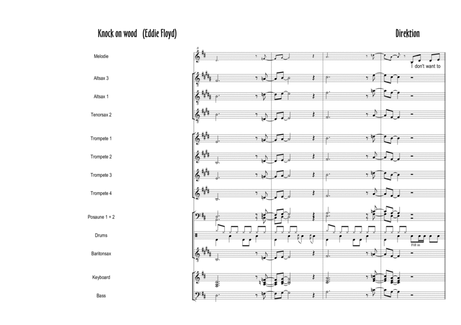 Knock On Wood Tenor Saxophone scores gallery preview page 1