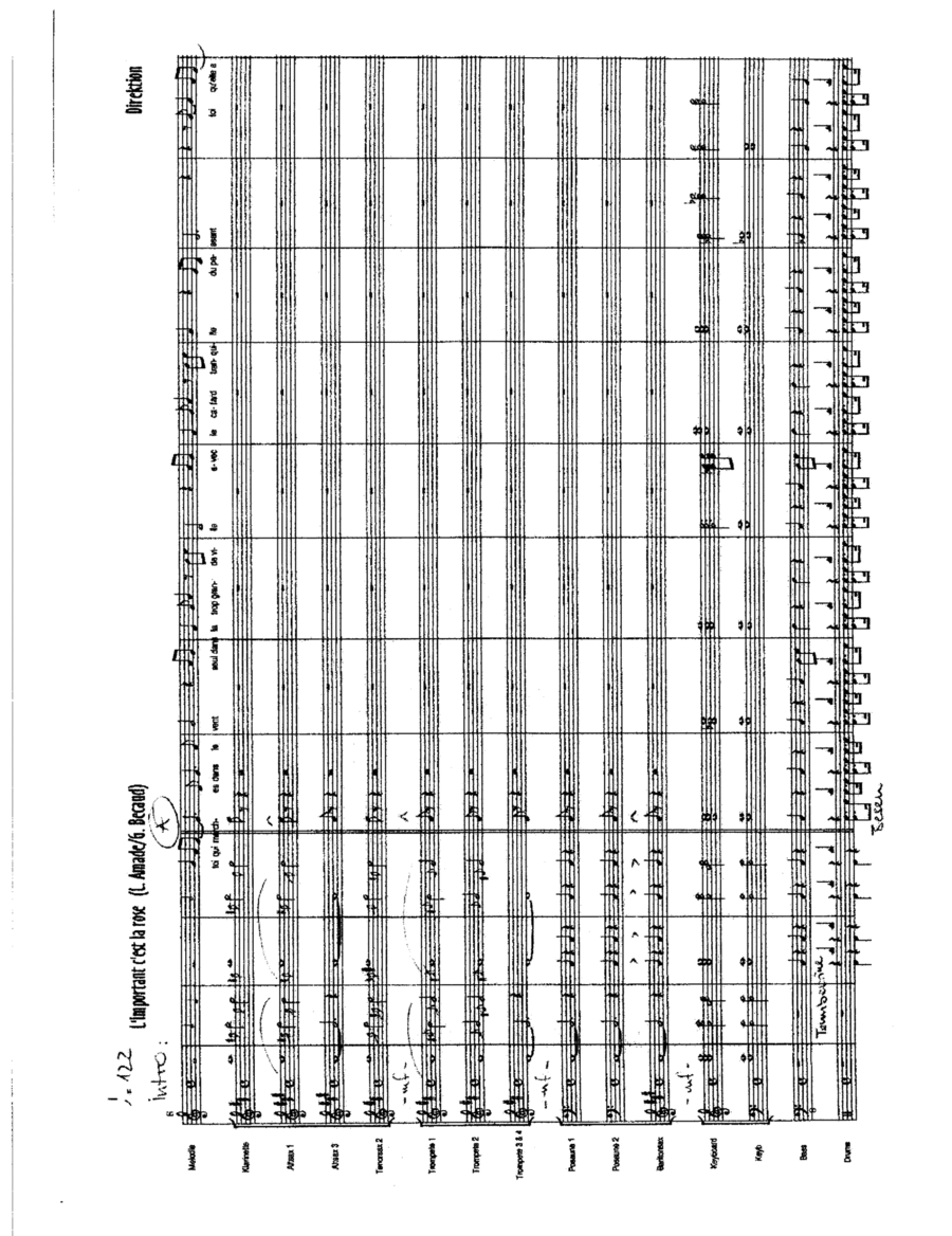 L' Important C'est La Rose Tenor Saxophone scores gallery preview page 1