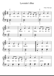 Lavender's Blue - piano sheet music