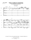 3 Couleurs anciennes / pour Quatuor de Saxophones / (1er Mouvement)