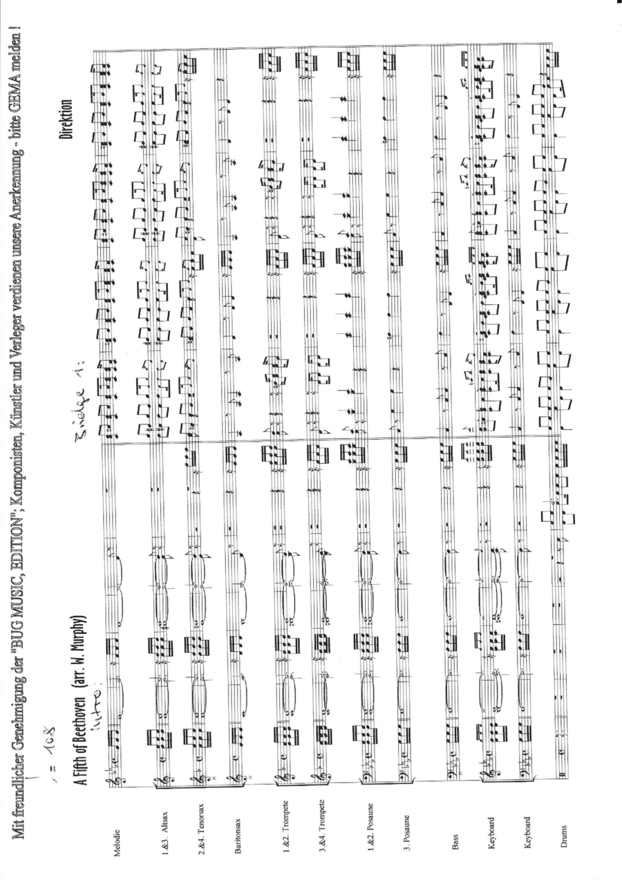 A Fifth Of Beethoven Tenor Saxophone scores gallery preview page 1