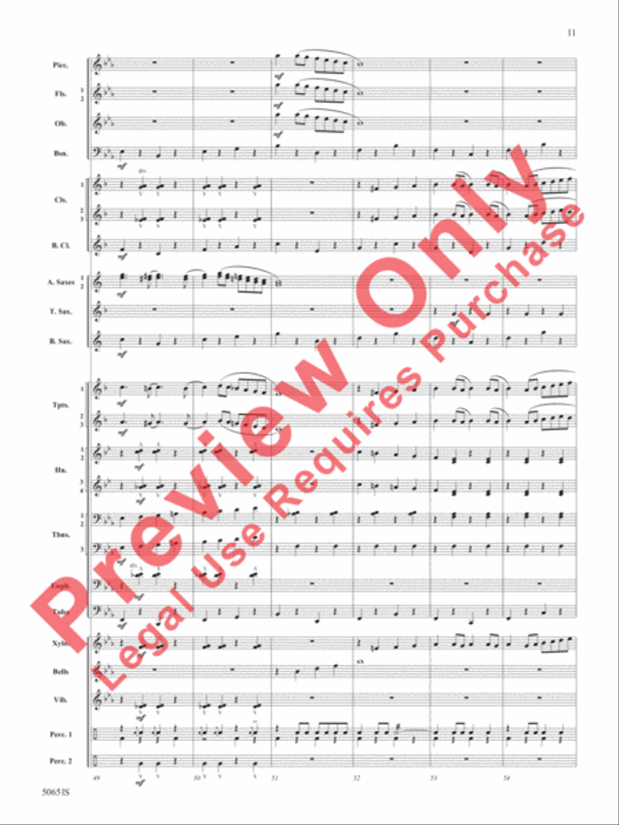 The Wild One! The Wild One! Concert Band scores gallery preview page 12