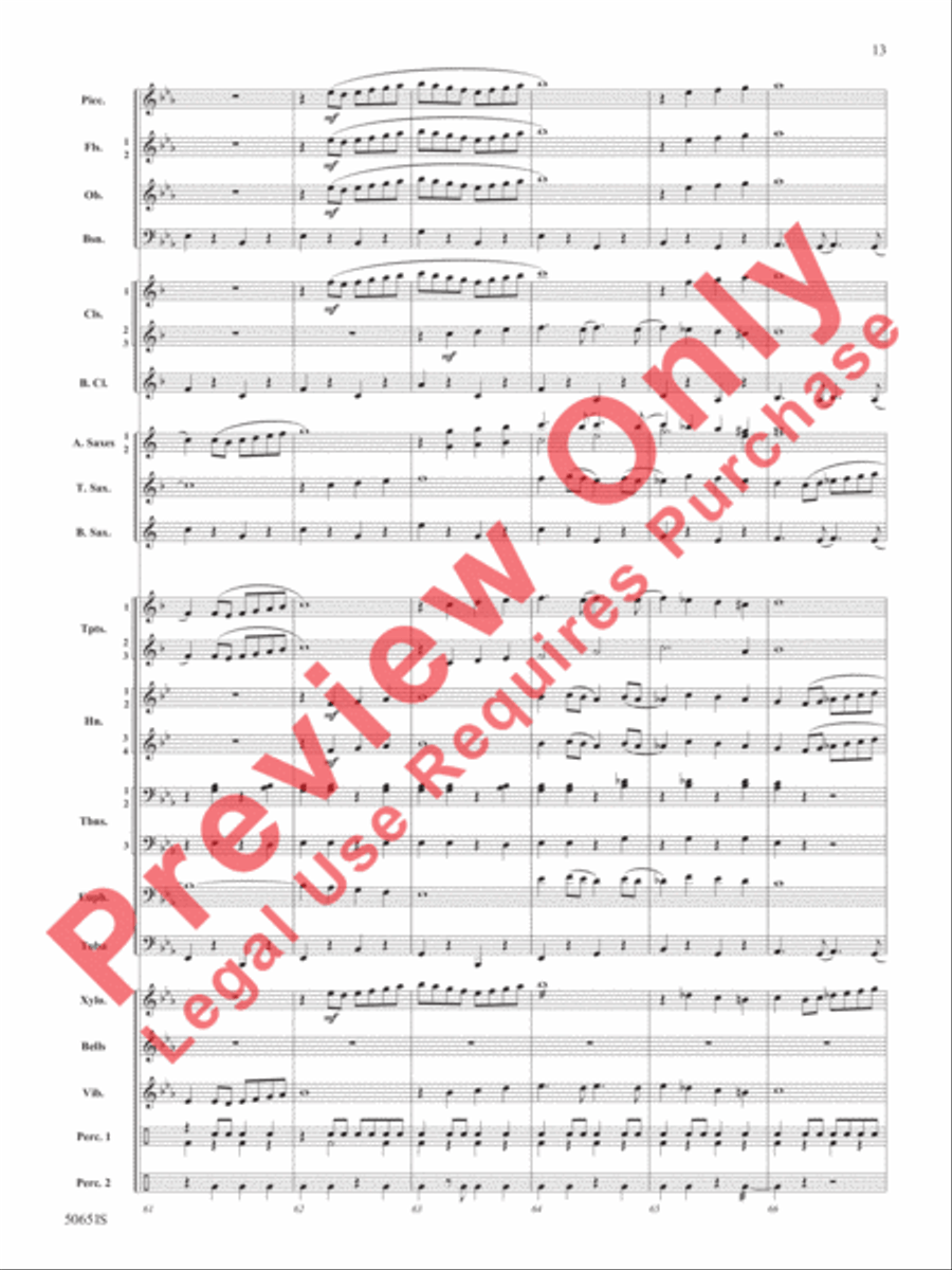 The Wild One! The Wild One! Concert Band scores gallery preview page 14