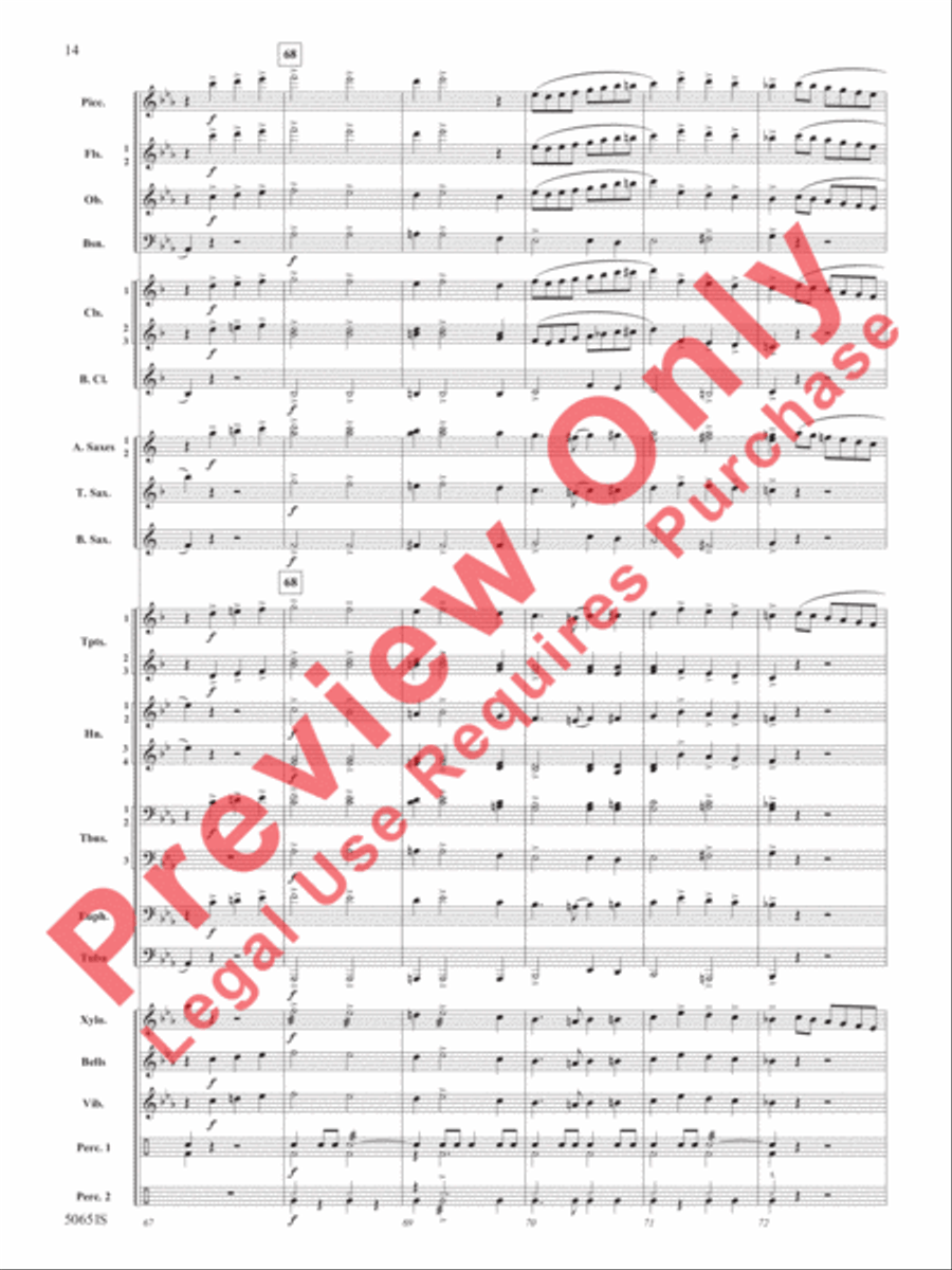 The Wild One! The Wild One! Concert Band scores gallery preview page 15