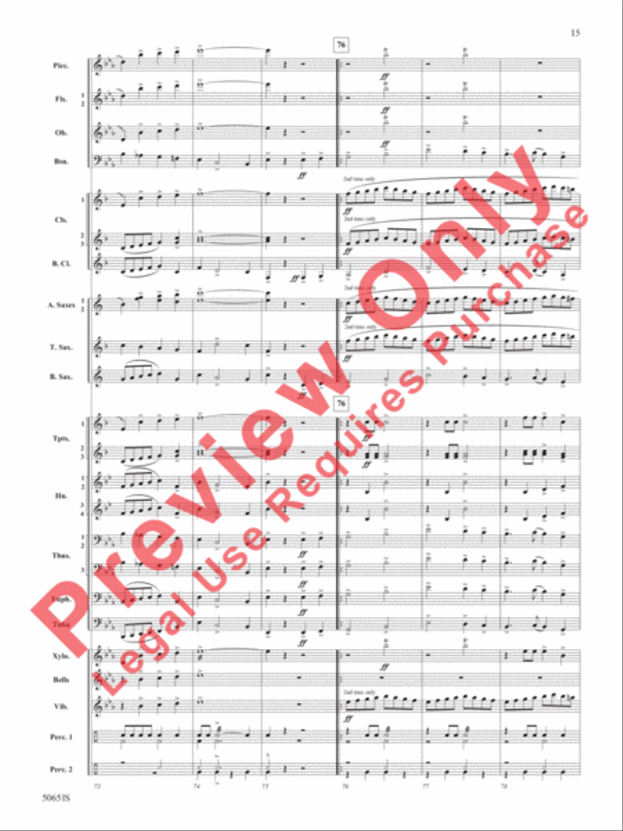 The Wild One! The Wild One! Concert Band scores gallery preview page 16
