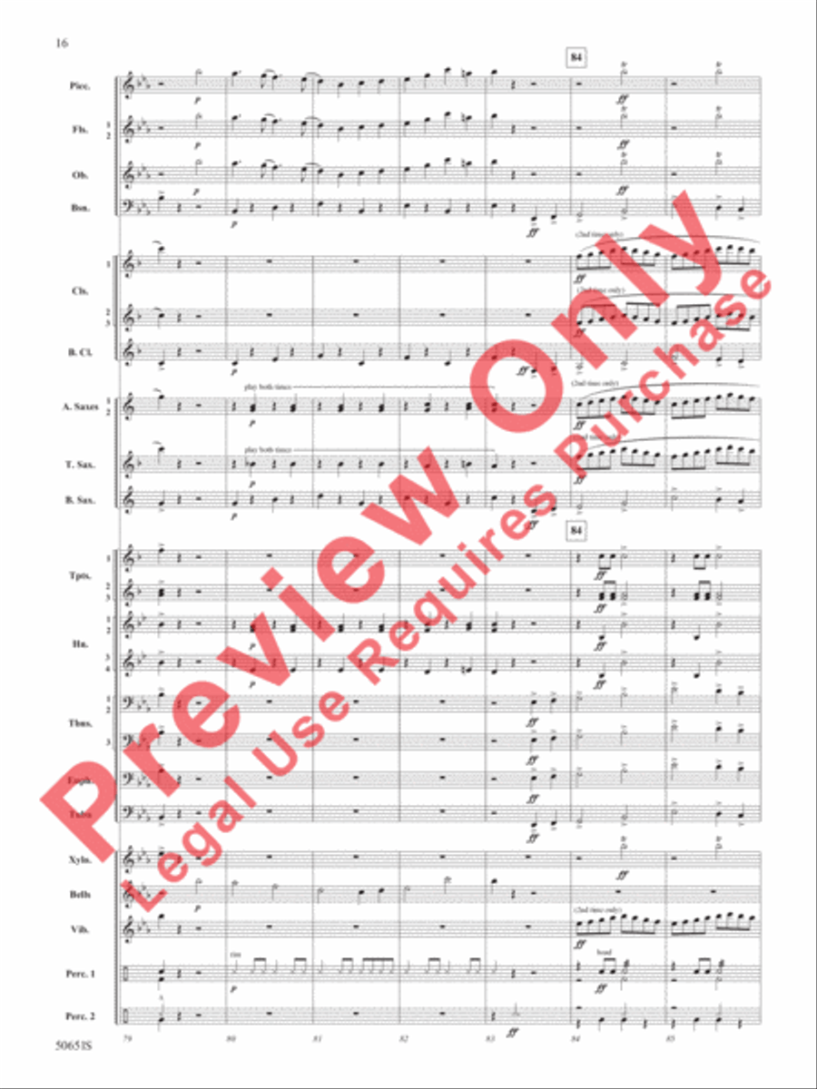 The Wild One! The Wild One! Concert Band scores gallery preview page 17