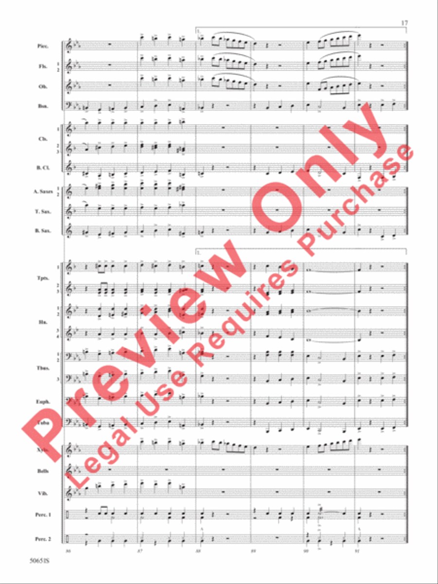 The Wild One! The Wild One! Concert Band scores gallery preview page 18
