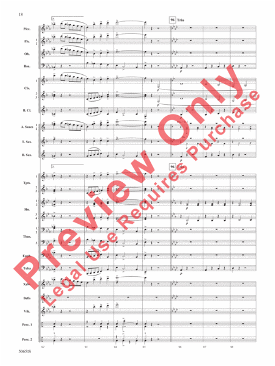 The Wild One! The Wild One! Concert Band scores gallery preview page 19