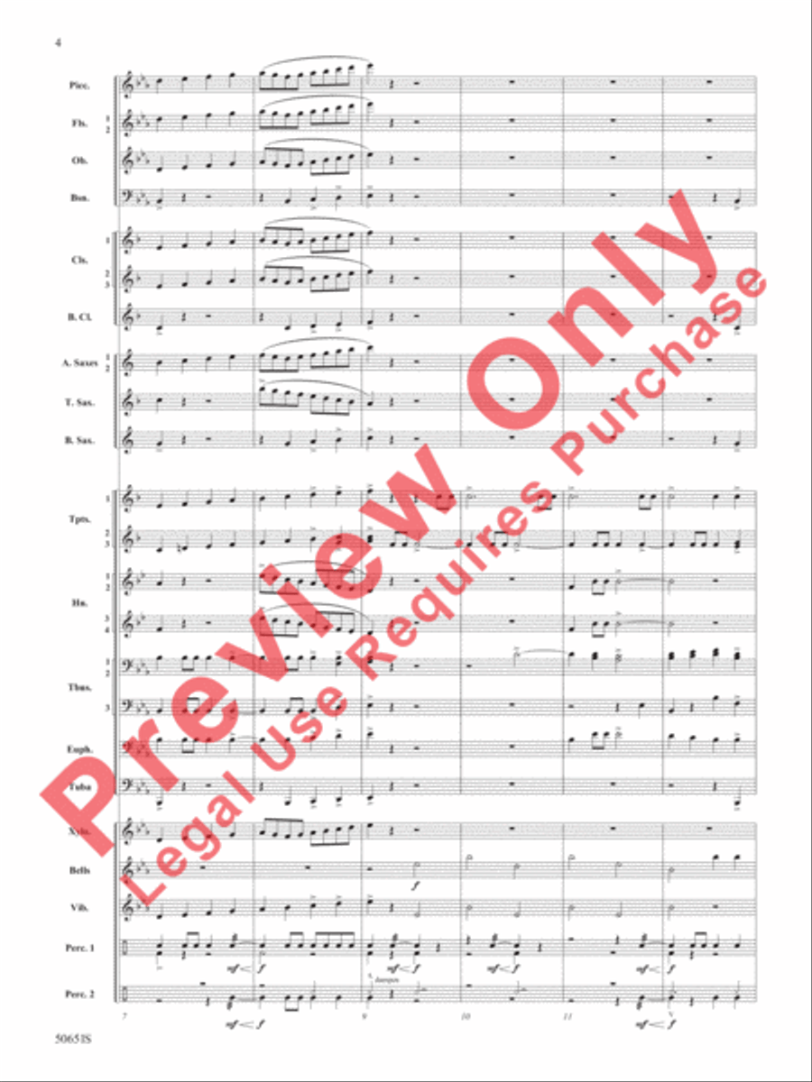The Wild One! The Wild One! Concert Band scores gallery preview page 5