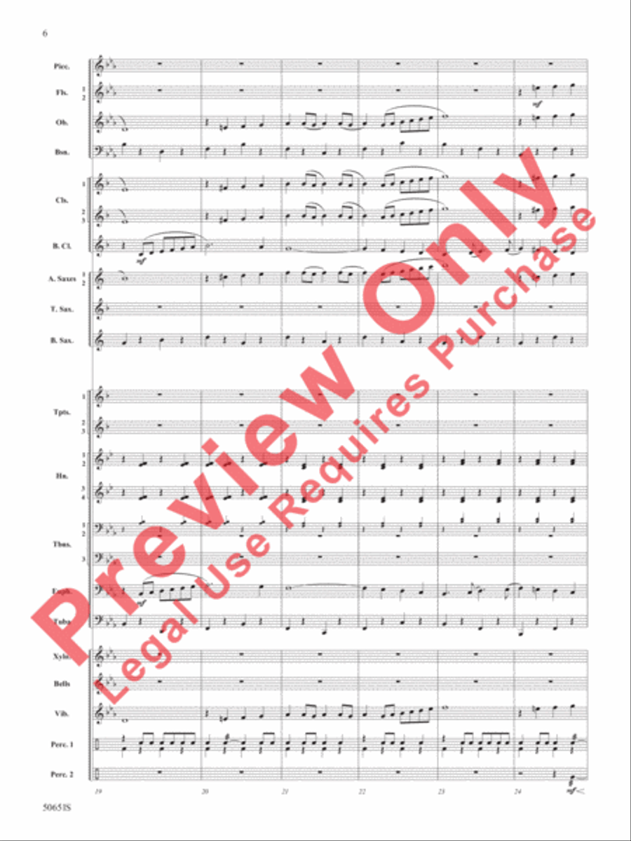 The Wild One! The Wild One! Concert Band scores gallery preview page 7