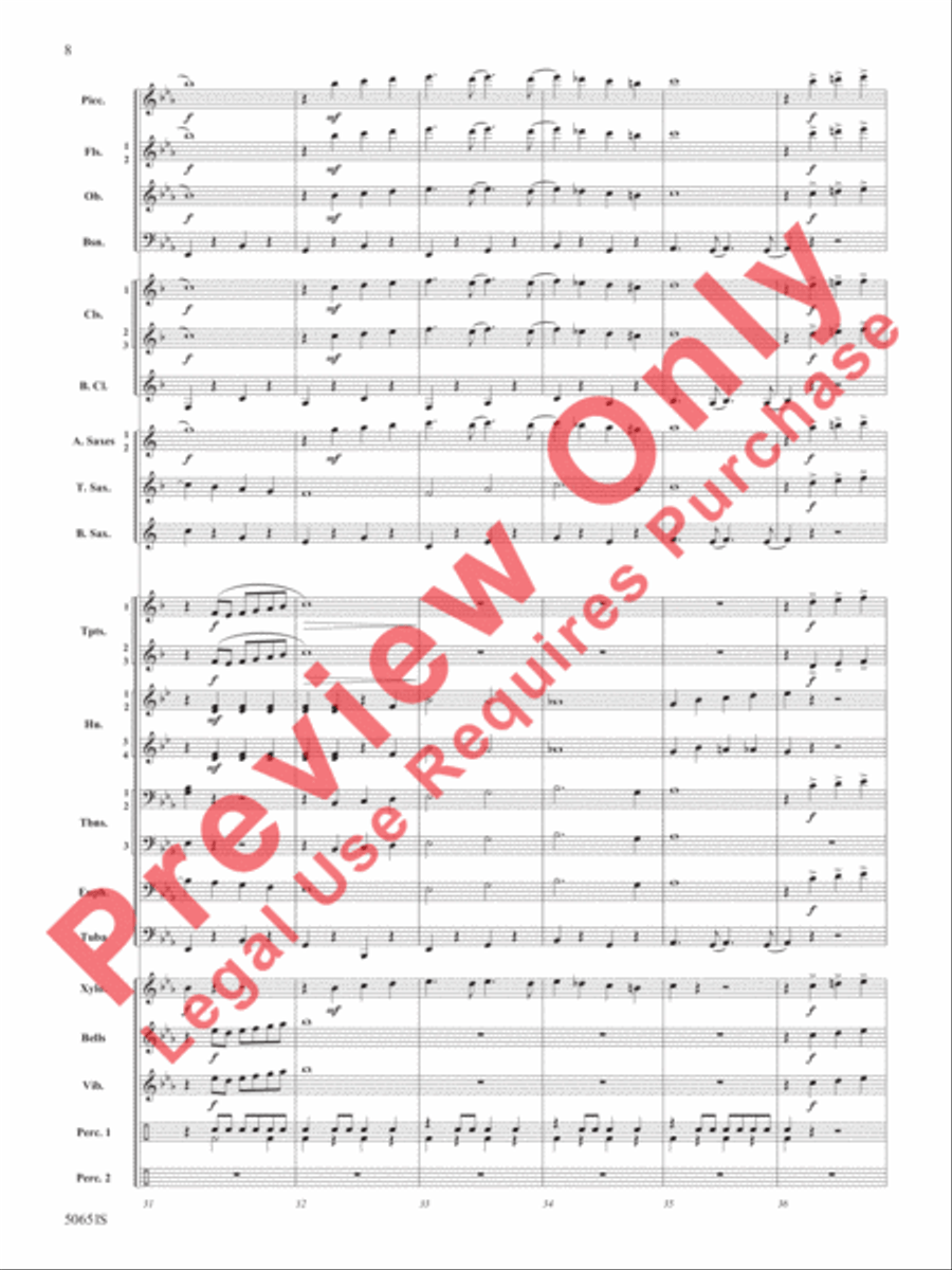 The Wild One! The Wild One! Concert Band scores gallery preview page 9